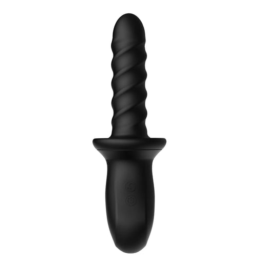 Nexus - Ascend - Vibrador con empuje y rotación con mango - Negro - Erotiekvoordeel.nl