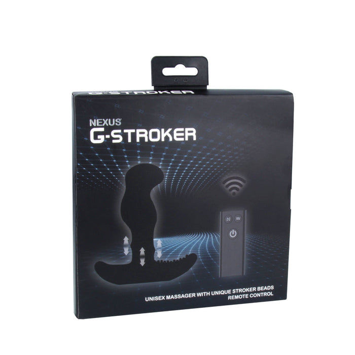 Nexus - G-Stroker - Vibrerende Buttplug Massager Met Stroker Beads - Zwart-Erotiekvoordeel.nl