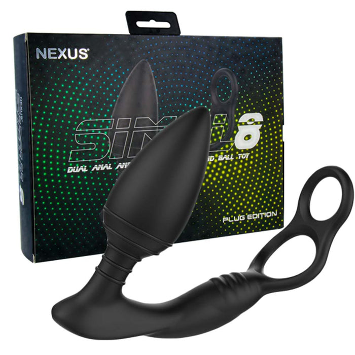 Nexus - Simul8 Plug Edition - Dubbele Anaal & Perineum Vibrator - Zwart-Erotiekvoordeel.nl