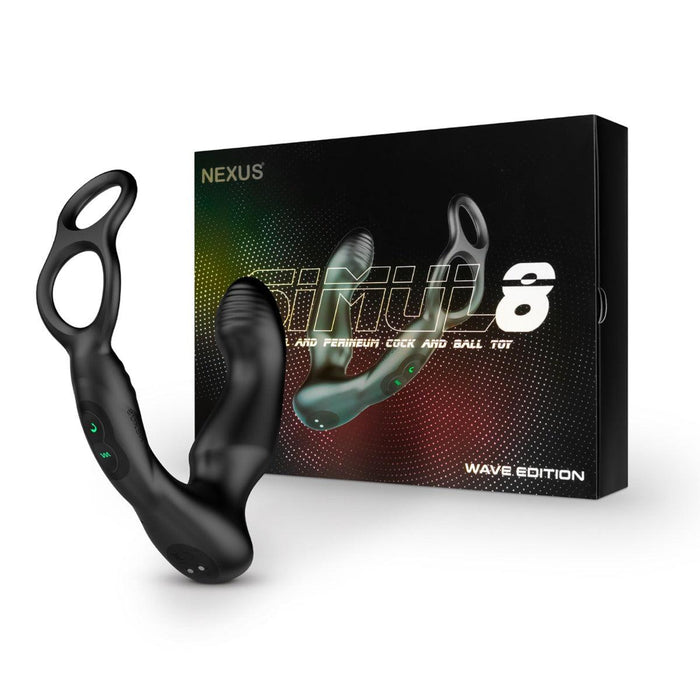 Nexus - Simul8 Wave Edition - Prostaat Vibrator met Cockring - Zwart-Erotiekvoordeel.nl