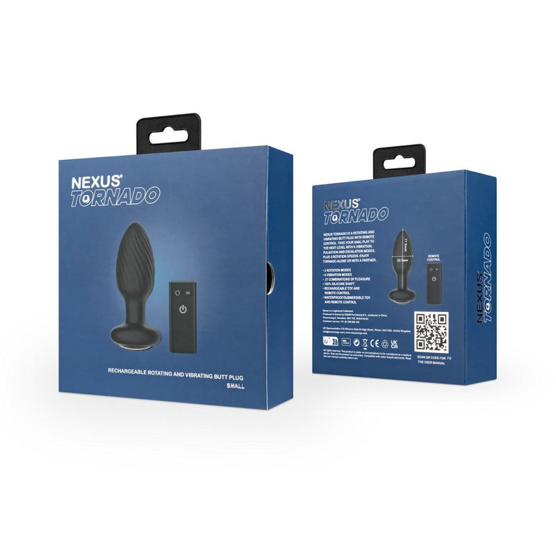 Nexus - Tornado - Vibrerende Buttplug - Zwart-Erotiekvoordeel.nl