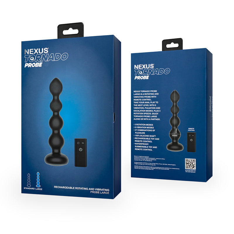 Nexus - Tornado - Bolas anales giratorias y vibradoras - Talla L - Erotiekvoordeel.nl
