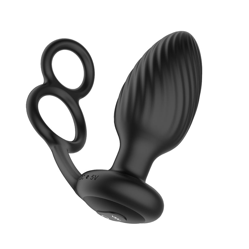 Nexus - Tornado - Vibrating Butt Plug with Cock Ring and Scrotum Ring - Erotiekvoordeel.nl