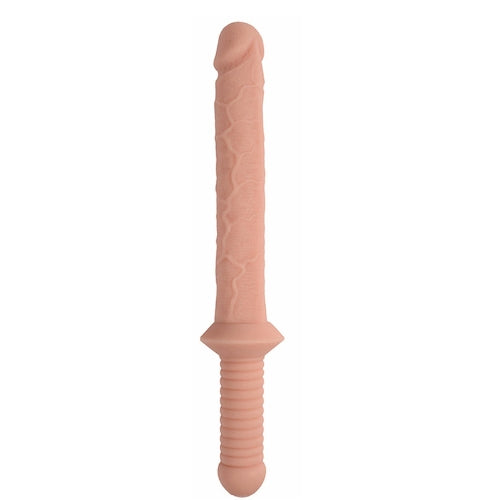 Shequ - Big Sword - PVC - Dildo met Handvat - 32,5 cm - Lichte Huidskleur-Erotiekvoordeel.nl