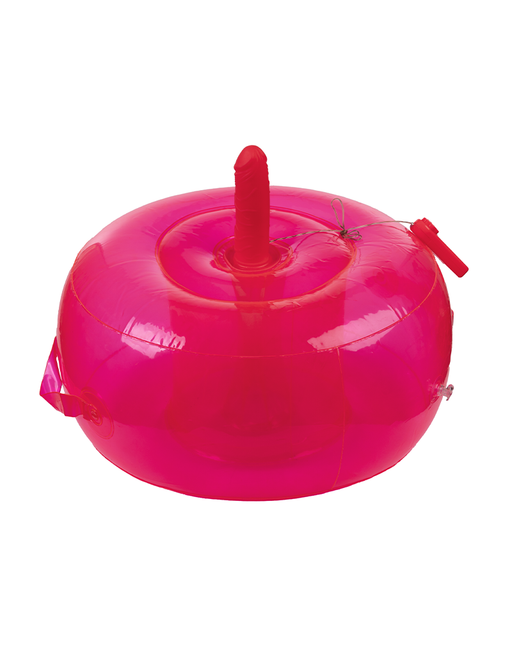 Cojín puf con consolador inflable - con Ding Dong y mando a distancia - Rosa-Erotiekvoordeel.nl