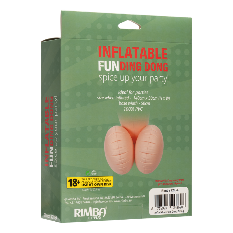 Nadmuchiwany Penis - Fun Ding Dong - Dodaj Pikanterii Swojej Imprezie!-Erotiekvoordeel.nl