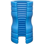 OptiMALE - Truskyn Siliconen Masturbator met Ribbels - Blauw-Erotiekvoordeel.nl