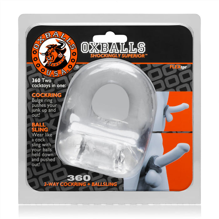 Oxballs - 360 - Cock Ring And Ball Sling - Clear-Erotiekvoordeel.nl