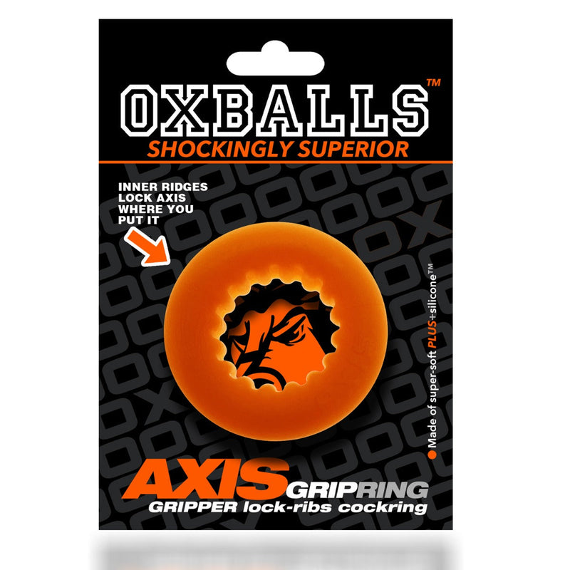Oxballs - Axis - Ribbed Cockring - Oranje Ice-Erotiekvoordeel.nl