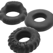 Oxballs - Set di anelli fallici Bonemaker - Edizione Notte - Nero-Erotiekvoordeel.nl
