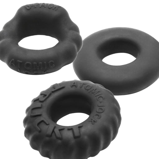 Oxballs - Set di anelli fallici Bonemaker - Edizione Notte - Nero-Erotiekvoordeel.nl