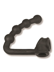 Oxballs - Buttballs - Sling elástico para el pene con plug anal - Negro-Erotiekvoordeel.nl