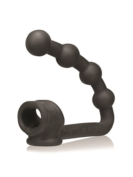 Oxballs - Buttballs - Sling elástico para el pene con plug anal - Negro-Erotiekvoordeel.nl
