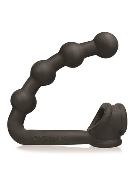 Oxballs - Buttballs - Cocksling elástico con plug anal - Negro - Erotiekvoordeel.nl
