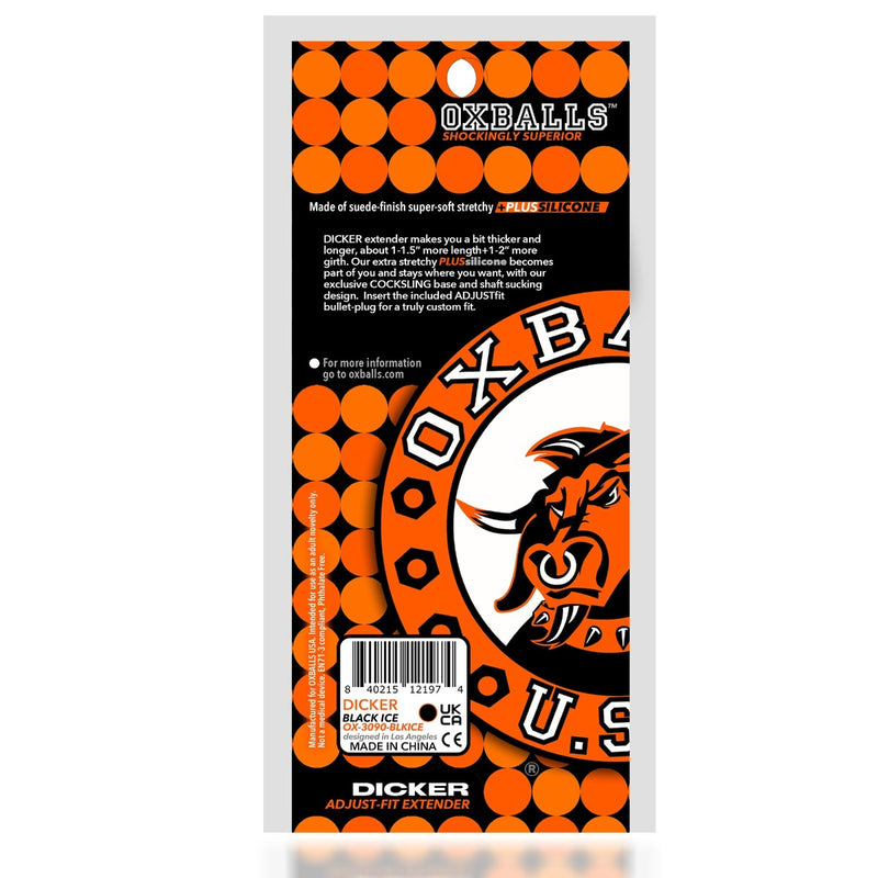 Oxballs - Dicker - Ultra-Slim Penis Sleeve - Clear Ice - Erotiekvoordeel.nl