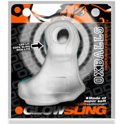 Oxballs - Glowsling - Cocksling con luce LED - Clear Ice-Erotiekvoordeel.nl