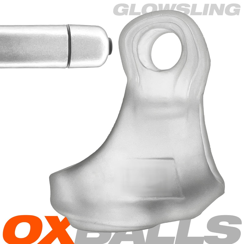 Oxballs - Glowsling - Cocksling con luce LED - Clear Ice-Erotiekvoordeel.nl