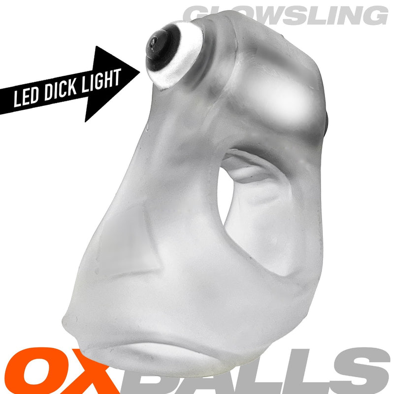 Oxballs - Glowsling - Cocksling con luce LED - Clear Ice-Erotiekvoordeel.nl