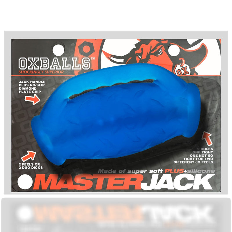 Oxballs Masterjack Stroker - Dwustronny Silikonowy - Blue Ice - Erotiekvoordeel.nl