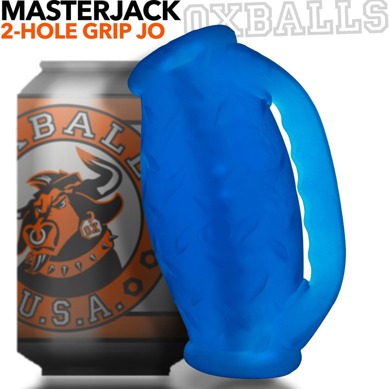 Oxballs Masterjack Stroker - Dwustronny Silikonowy - Blue Ice - Erotiekvoordeel.nl