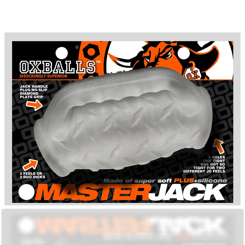 Oxballs Masterjack Stroker - Dwustronny Silikonowy - Clear Ice - Erotiekvoordeel.nl