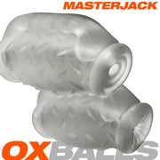 Oxballs Masterjack Stroker - Dwustronny Silikonowy - Clear Ice - Erotiekvoordeel.nl