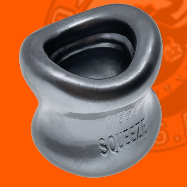 Oxballs - Mega Squeeze - Rekbare Ballstretcher van TPR - Steel/Zilver-Erotiekvoordeel.nl
