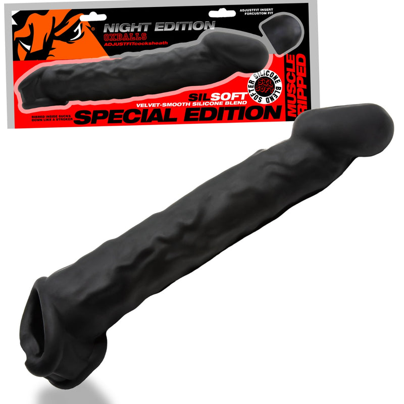 Oxballs - Muscle Ripped - Penis-Hülle - Night Edition - Silikon/TPR - Schwarz - Erotiekvoordeel.nl