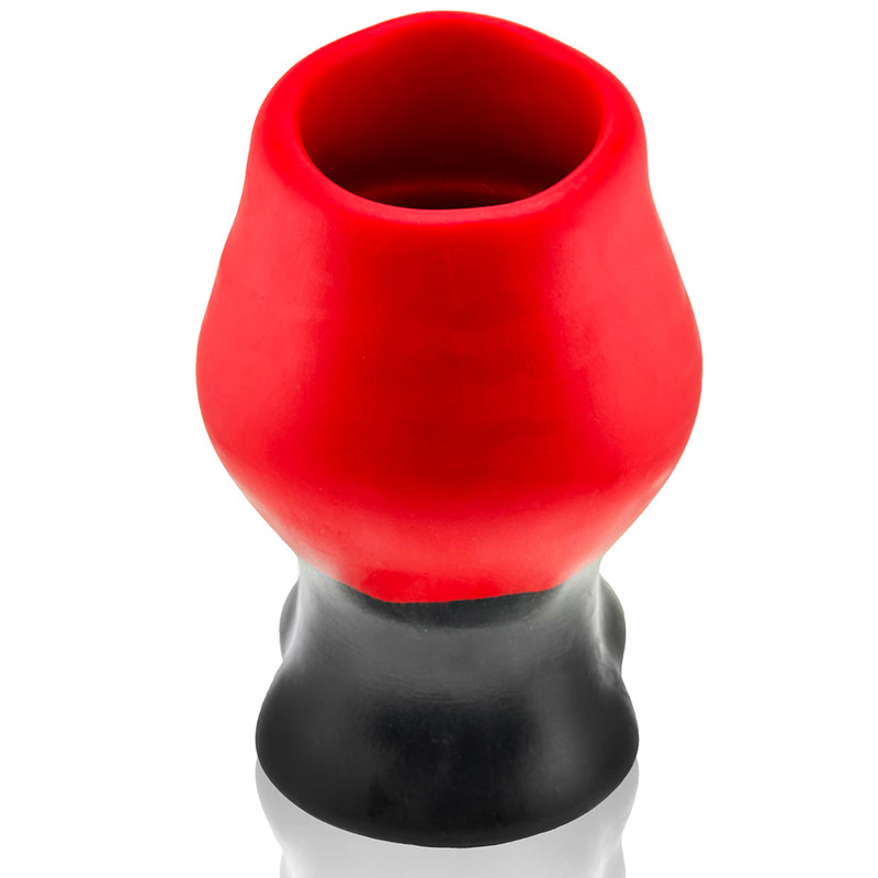 Oxballs - Pighole Lava - Hollow Butt Plug - Tunnel Plug - Red/Black-Erotiekvoordeel.nl