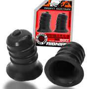 Oxballs - Ribnips - Succhiatori per capezzoli - Night Edition - Silicone/TPR - Nero-Erotiekvoordeel.nl