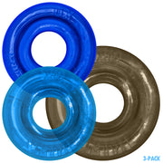 Oxballs - Rimringz - Multisize-Packung 3 Stück - Cool Blues - Blau/Transparent - Erotiekvoordeel.nl