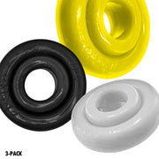 Oxballs - Rimringz - Multisize Pack of 3 - Shockwave - Yellow/Transparent/Black-Erotiekvoordeel.nl