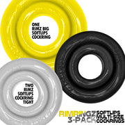 Oxballs - Rimringz - Multisize Pack of 3 - Shockwave - Yellow/Transparent/Black-Erotiekvoordeel.nl