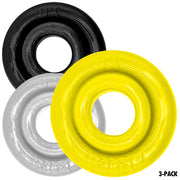 Oxballs - Rimringz - Multisize Pack of 3 - Shockwave - Yellow/Transparent/Black-Erotiekvoordeel.nl