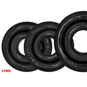 Oxballs - Rimringz - Pack multitalla de 3 unidades - Negro-Erotiekvoordeel.nl