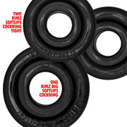 Oxballs - Rimringz - Pack multitalla de 3 unidades - Negro-Erotiekvoordeel.nl