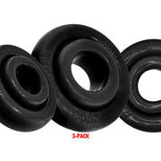 Oxballs - Rimringz - Pack multitalla de 3 unidades - Negro-Erotiekvoordeel.nl