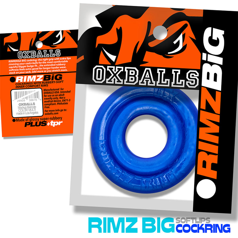 Oxballs - Rimz Big Softlips - Silikon/TPR-Cockring - Blau - Erotiekvoordeel.nl