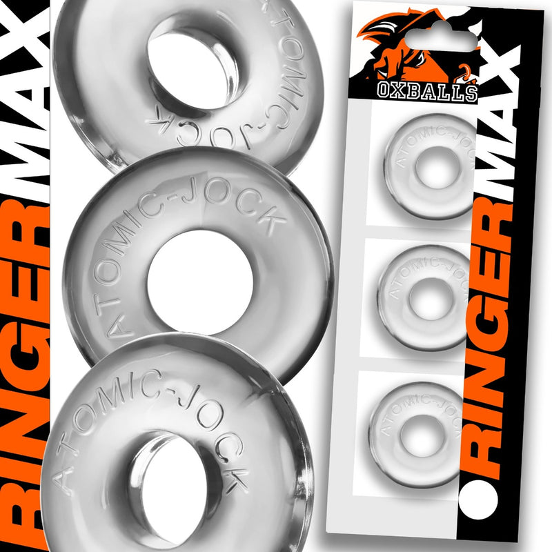 Oxballs - Ringer MAX - Anneau pénien - 3 pièces - Transparent-Erotiekvoordeel.nl