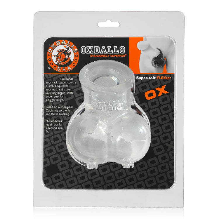 Oxballs - Sacksling 2 - Ball Holder with Cock Ring - Transparent-Erotiekvoordeel.nl