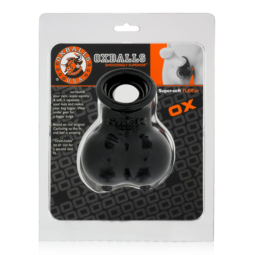 Oxballs - Sacksling 2 - Sujetador de testículos con anillo para el pene - Negro-Erotiekvoordeel.nl