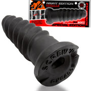 Oxballs - Screwdhole - Insertable Fuck Sleeve - Night Edition - Silicone/TPR - Black-Erotiekvoordeel.nl