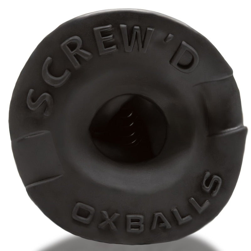 Oxballs - Screwdhole - Insertable Fuck Sleeve - Night Edition - Silicone/TPR - Black-Erotiekvoordeel.nl