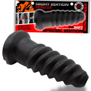 Oxballs - Screwdhole - Insertable Fuck Sleeve - Night Edition - Silicone/TPR - Black-Erotiekvoordeel.nl