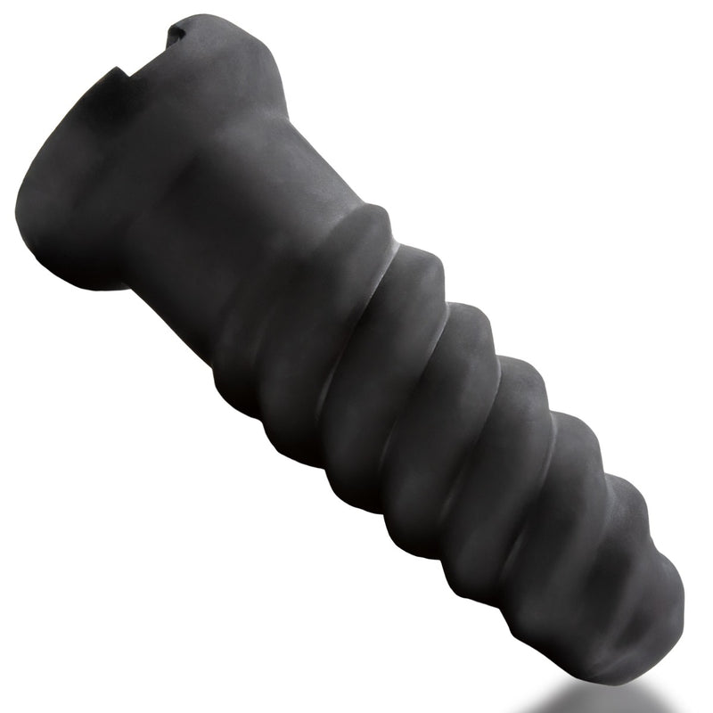 Oxballs - Screwdhole - Insertable Fuck Sleeve - Night Edition - Silicone/TPR - Black-Erotiekvoordeel.nl
