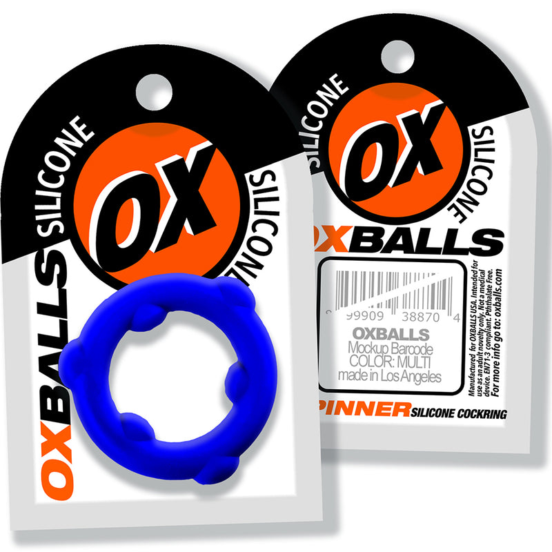Oxballs - Spinner - Silikon-Cockring - Blau - Erotiekvoordeel.nl