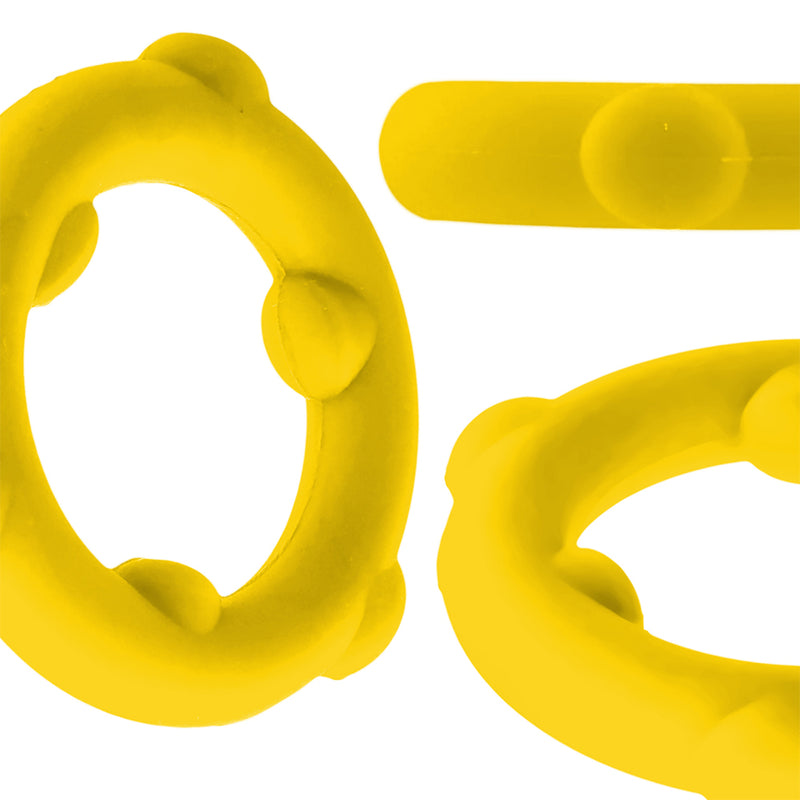 Oxballs - Spinner - Silicone Cock Ring - Yellow-Erotiekvoordeel.nl