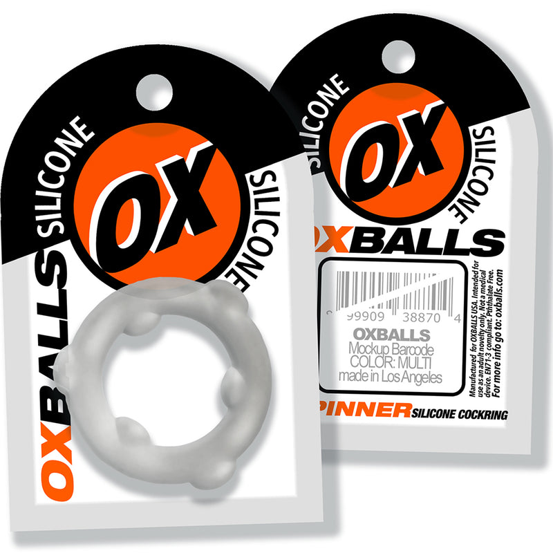 Oxballs - Spinner - Silikonowy Pierścień Na Penisa - Przezroczysty-Erotiekvoordeel.nl