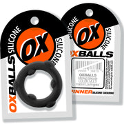 Oxballs - Spinner - Anello fallico in silicone - Nero-Erotiekvoordeel.nl