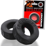 Oxballs - Cockring Sprocket - Édition Night - Silicone/TPR - Noir-Erotiekvoordeel.nl